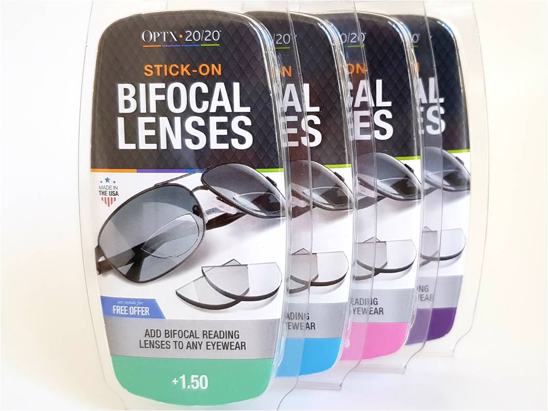 Hydrotac Stick-On Bifocal Reading Lenses 