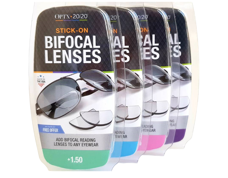 Hydrotac Stick-On Bifocal Reading Lenses 